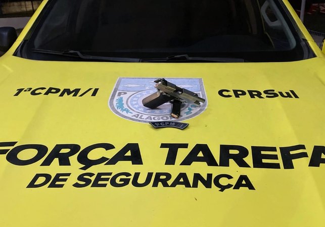 Homem com condenação por homicídio é preso com pistola após bater em viatura da PM em São Miguel dos Campos