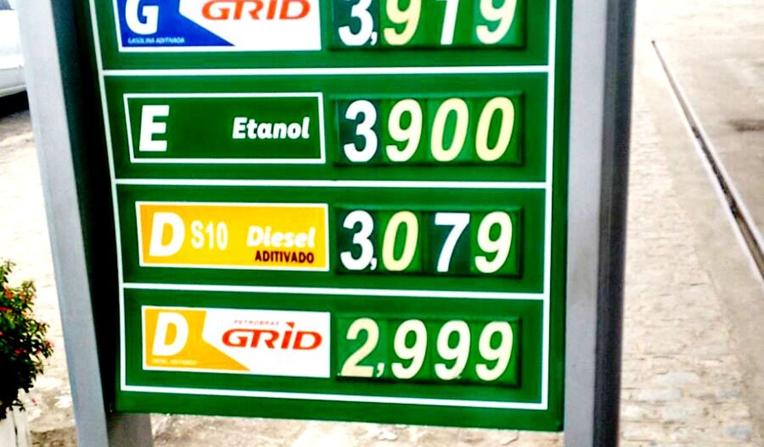 Preço do etanol já supera o da gasolina em posto de combustíveis de Arapiraca
