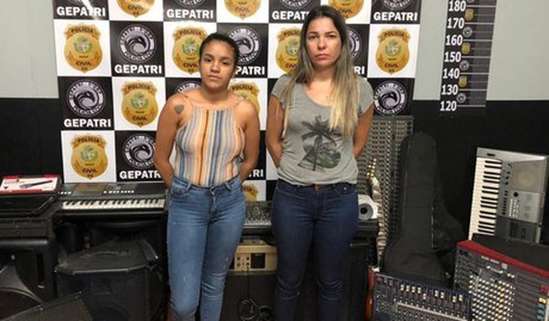 Mãe e filha são presas suspeitas vender na web instrumentos musicais furtados em igrejas