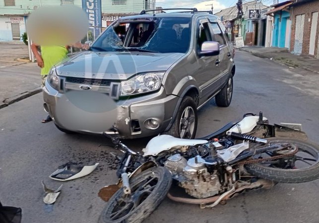 Motociclista fica ferido após colidir de frente com carro em Arapiraca