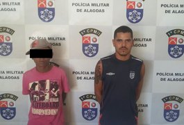 Dupla é detida pela PM por porte ilegal de arma em São Miguel dos Campos