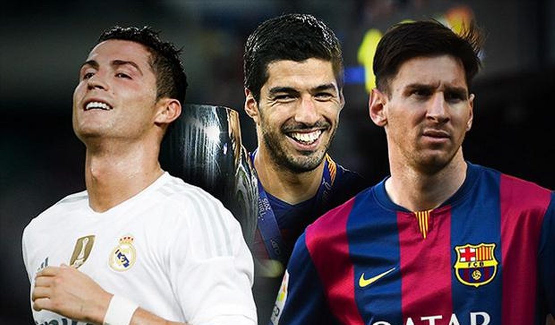 Cristiano Ronaldo, Messi e Suárez são os finalistas ao melhor da Europa