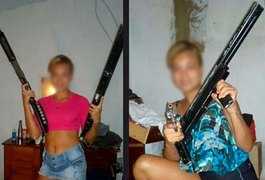 PM apreende armas ostentadas por loira em fotos nas redes sociais