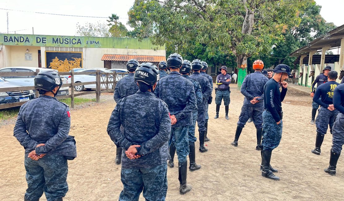 3º Batalhão da PM recebe turma do 6º Curso de Policiamento Montado para dois dias de instruções