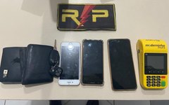 Celulares recuperados com suspeitos de roubo em Arapiraca
