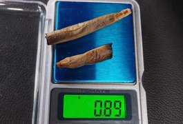 Homem é flagrado com cigarro de maconha durante ronda do Canil em Arapiraca