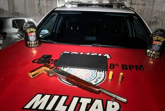 Força Tática do 8º BPM prende homem com arma de grosso calibre em Rio Largo