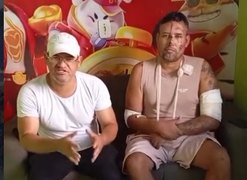 Após sobreviver a grave acidente que matou Oseano Silva, em Viçosa, MC Thiaguinho recebe alta e volta para casa