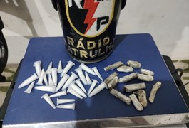 Agressivo, suspeito de tráfico de drogas é preso após tentar fugir da PM em Arapiraca