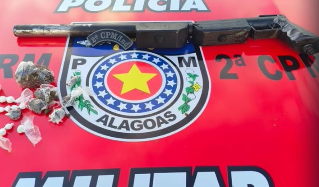 Polícia Militar prende suspeito por tráfico de drogas e apreende arma de fogo no bairro da Pescaria