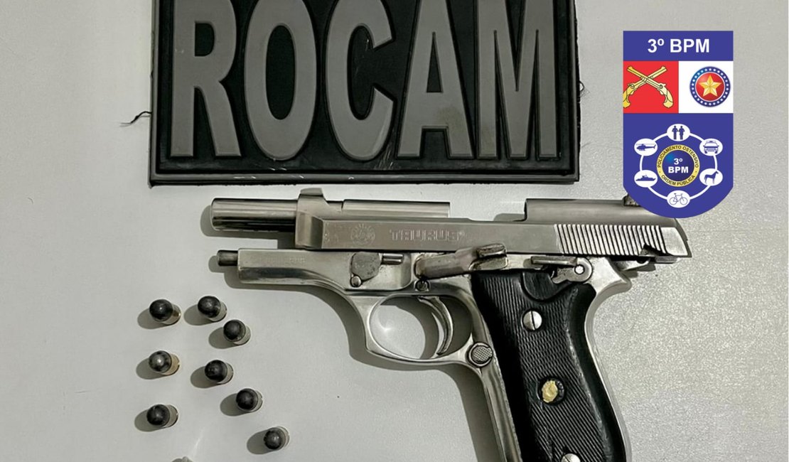 Jovem é preso por posse irregular de arma de fogo, acessório ou munição de uso permitido em Arapiraca