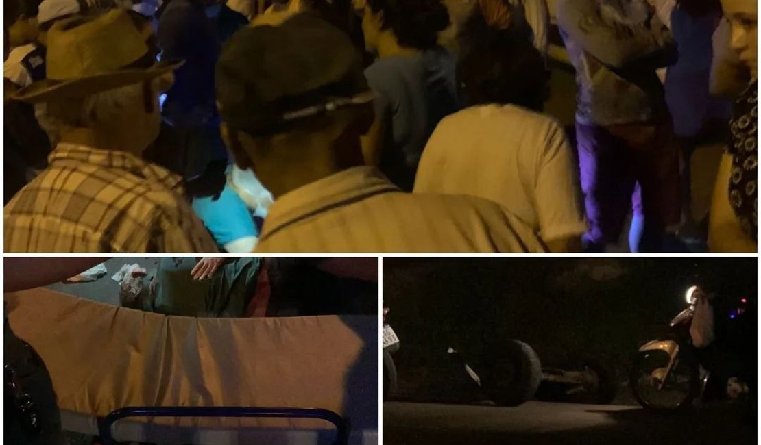 Colisão entre veículo de passeio e carroça de burro deixa uma pessoa ferida no Sertão de Alagoas