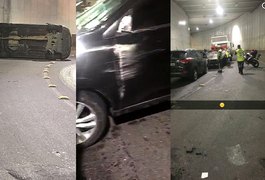 Mulher Melancia capota o carro no Rio de Janeiro