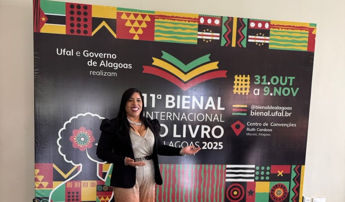 Escritora arapiraquense é homenageada na Bienal Internacional de Alagoas 2025