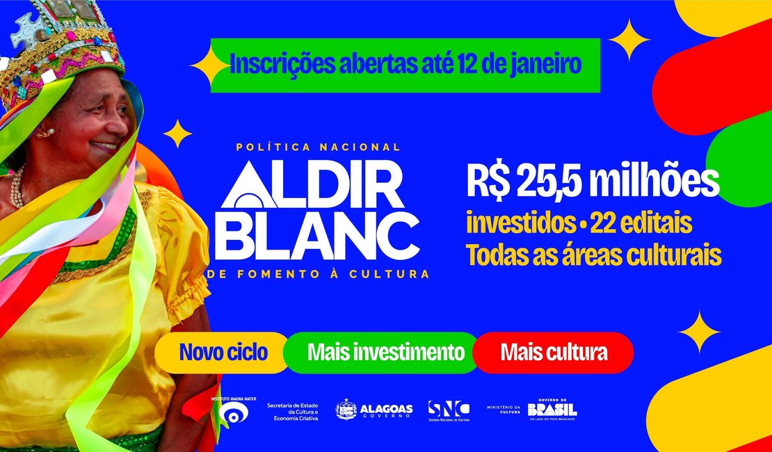 Secult anuncia live para orientar inscrições dos editais do Ciclo 2 da PNAB em Alagoas