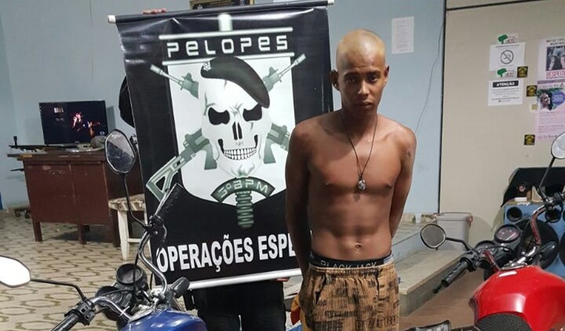 Menor suspeito em assalto é baleado em Arapiraca; comparsa é detido