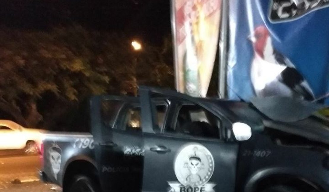 Viatura do Bope se envolve em acidente em bairro de Maceió