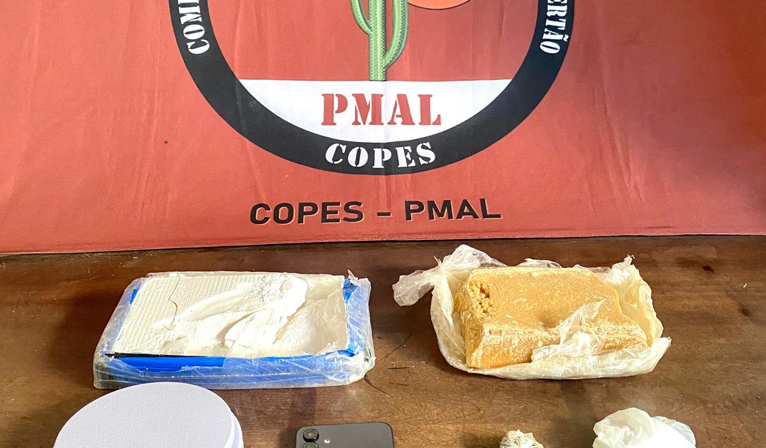 COPES Caatinga apreende quase 1,5 kg de drogas durante ação em Arapiraca