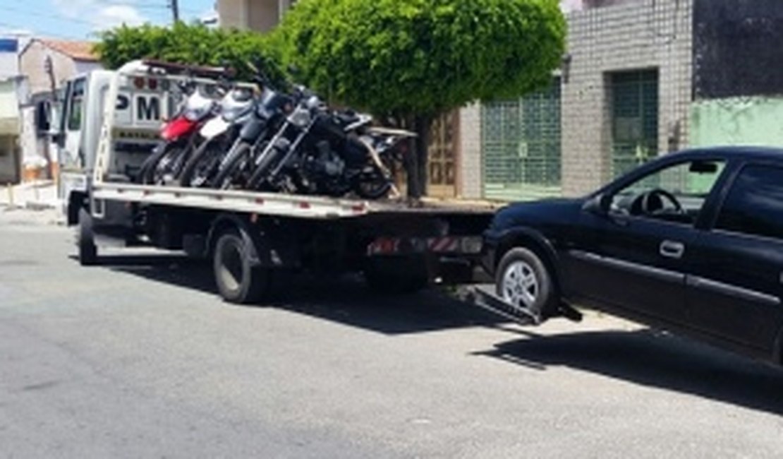 Operação apreende doze veículos e aborda 80 condutores em Maceió