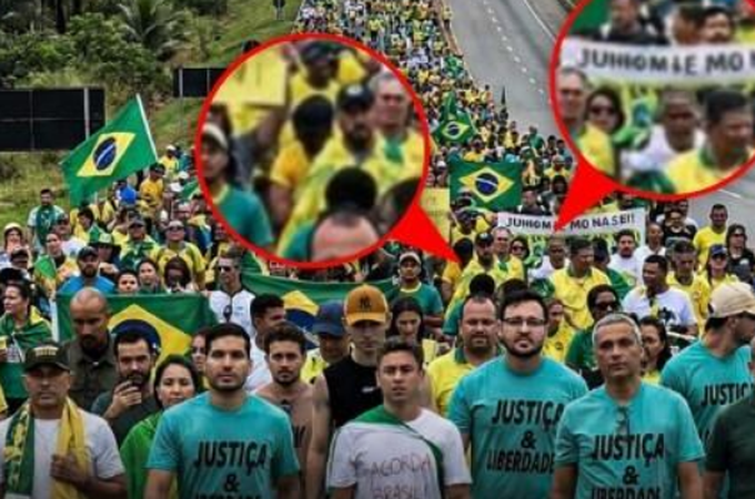 Foto de multidão com Nikolas Ferreira em caminhada de Minas a Brasília foi gerada por IA