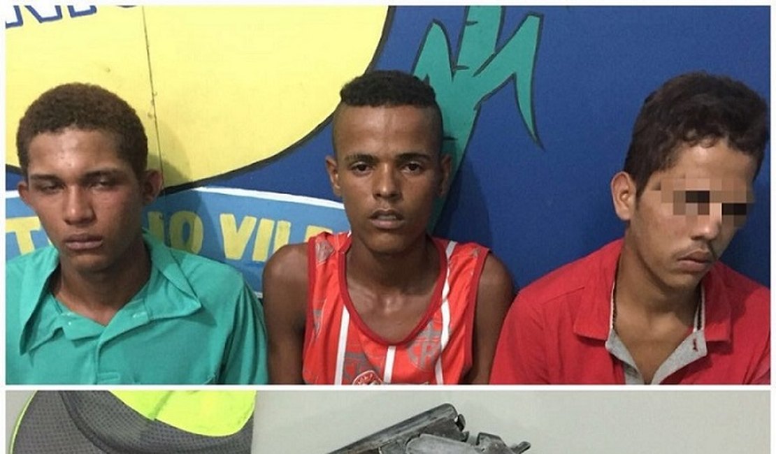 PM e GCM prendem jovens com arma de fogo em Teotônio Vilela