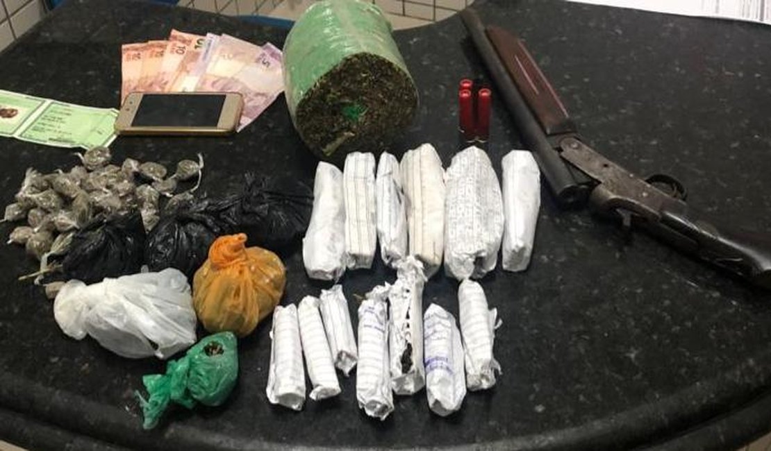 Polícia Civil prende traficante e apreende arma de fogo em Junqueiro