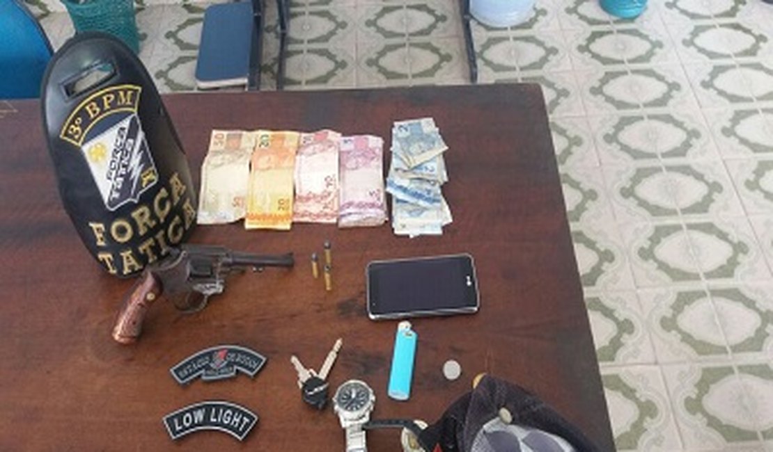 Trio é detido 3º BPM após assalto a mercadinho de Arapiraca