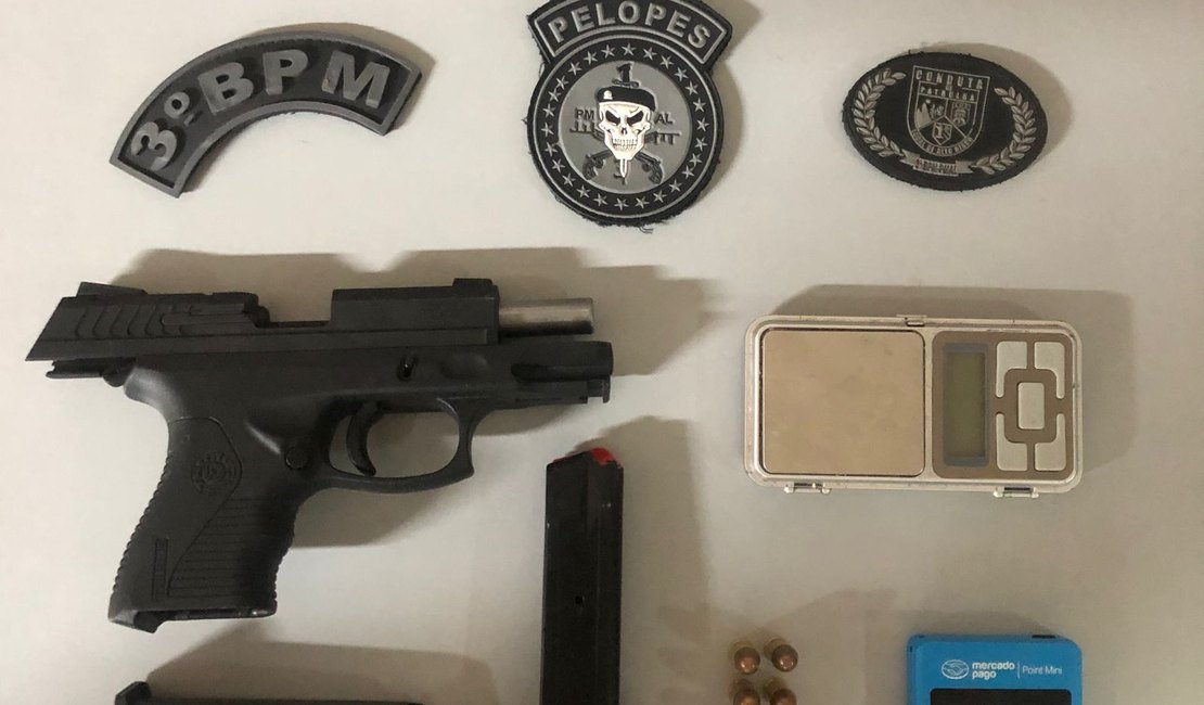 3° Batalhão prende homem com arma que pode ter sido usada no duplo homicídio do bairro Caititus