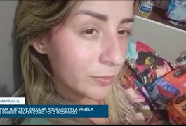 VÍDEO: Passageira roubada por homem que pulou em janela de ônibus, em Arapiraca, conta detalhes sobre o crime