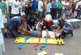 Motociclista desrespeita sinal de trânsito e causa acidente em Arapiraca