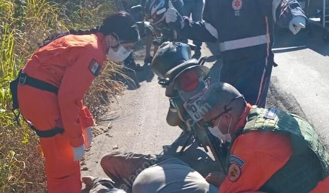 Motociclista morre em grave acidente na BR-101, em Teotônio Vilela