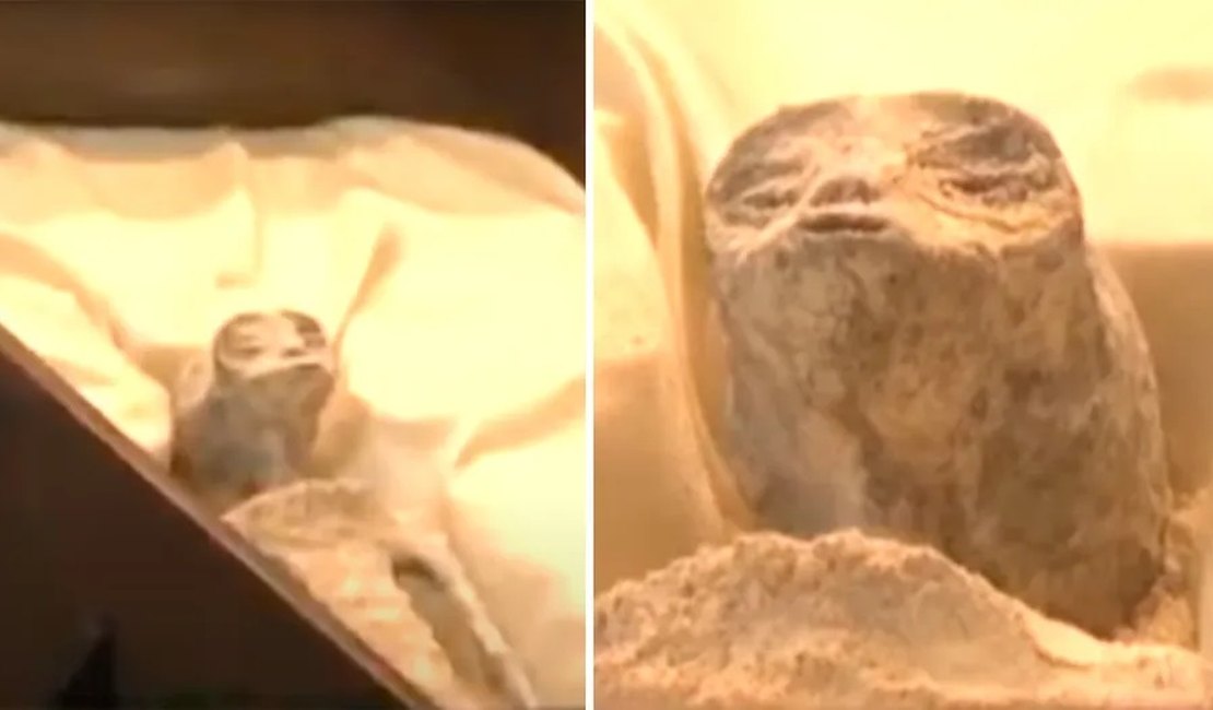 Cadáveres de 1000 anos de supostos aliens são apresentados no parlamento mexicano