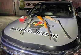 ROTAM apreende armas de grosso calibre e simulacro na cidade do Pilar