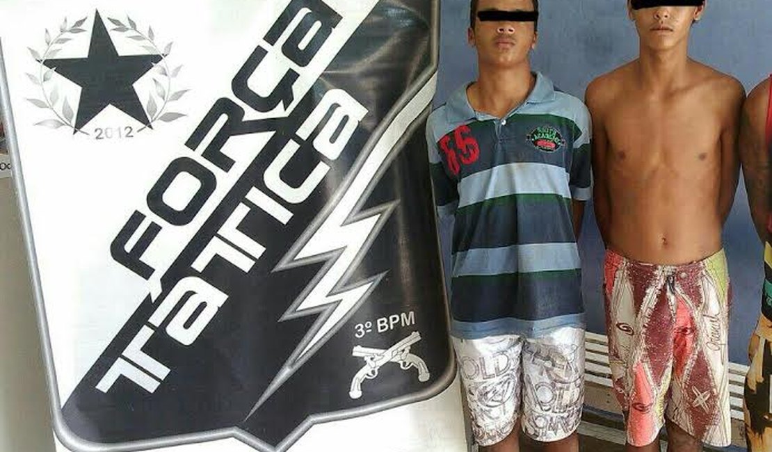 Adolescentes são apreendidos com arma e drogas em Arapiraca