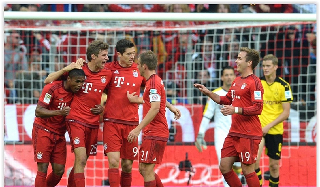 Bayern passeia em campo e vence o Borussia por 5 a 1
