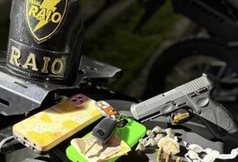 Quase 9 quilos de maconha e pistola de uso restrito são apreendidos  em ações de motopatrulhamento em Maceió