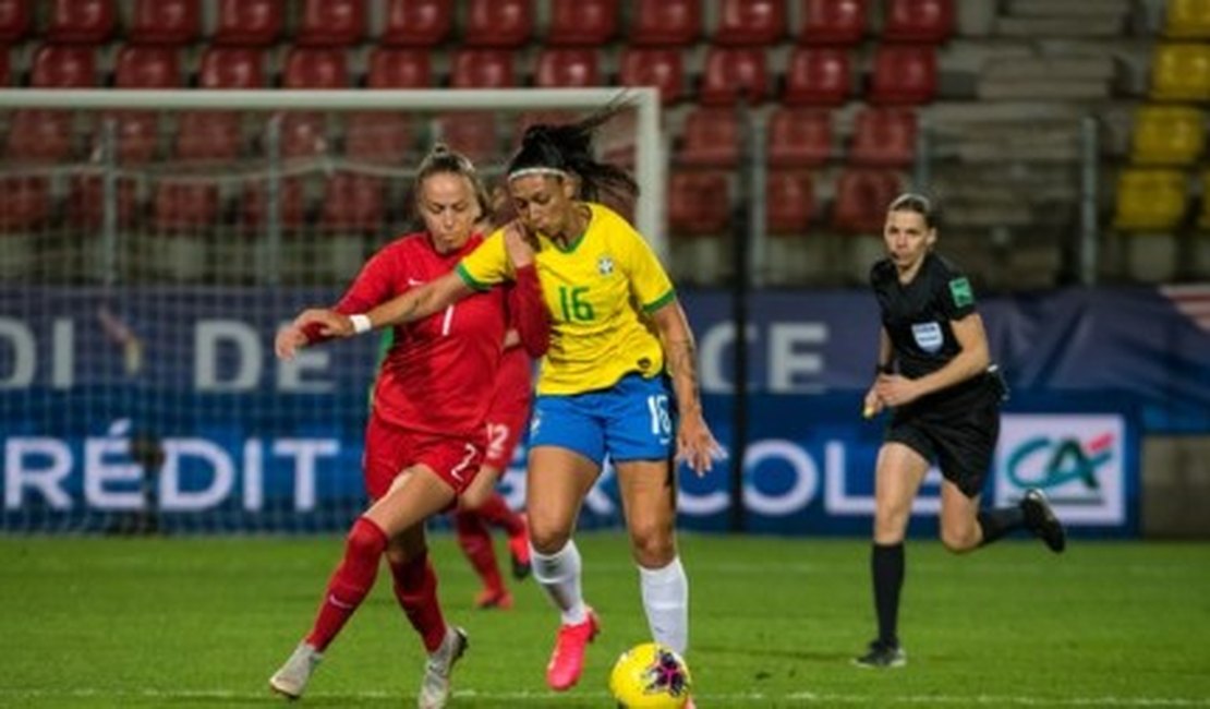 Brasil sai na frente, mas partida feminina termina em empate com Canadá