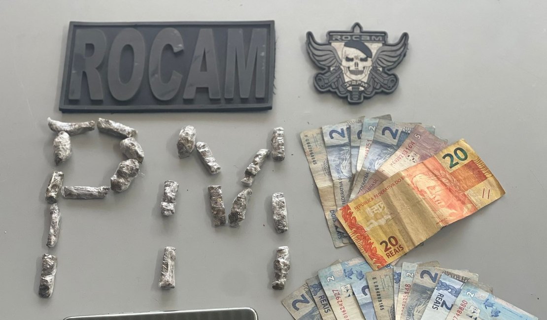 Adolescente de 15 anos é apreendido por tráfico de drogas, em Arapiraca