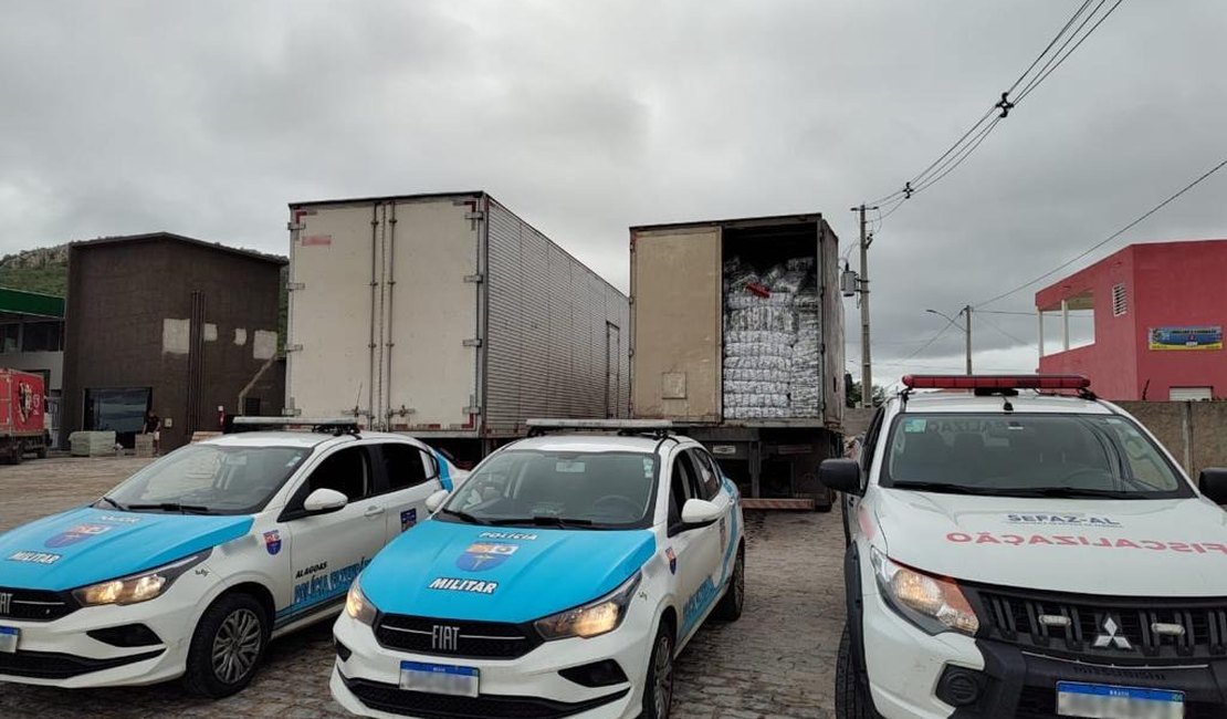 Fiscalização flagra carga irregular de bebidas alcoólicas no Sertão alagoano