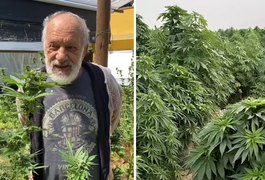 Ex-ator da Globo mostra plantação de maconha para consumo próprio em seu sítio