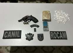 Ação policial prende suspeito de homicídio e apreende drogas e arma, em Arapiraca