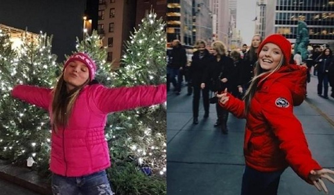 Atriz Larissa Manoela comemora aniversário de 16 anos em Nova York