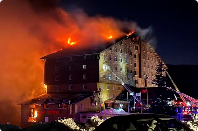 Incêndio em hotel de estação de esqui mata 66 pessoas na Turquia