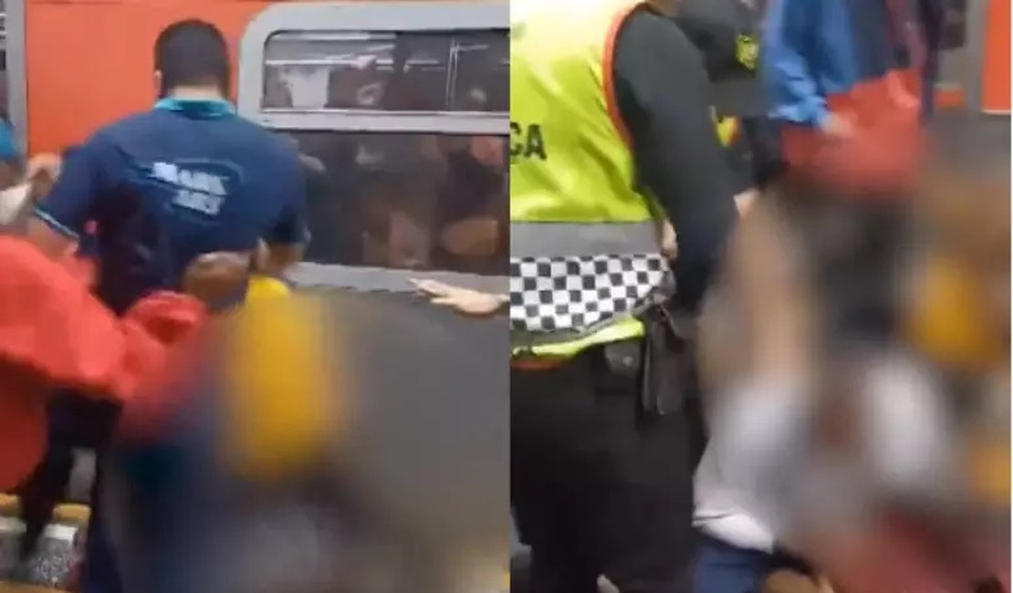 Mulher é vítima de importunação sexual em trem e passageiros agridem suspeito