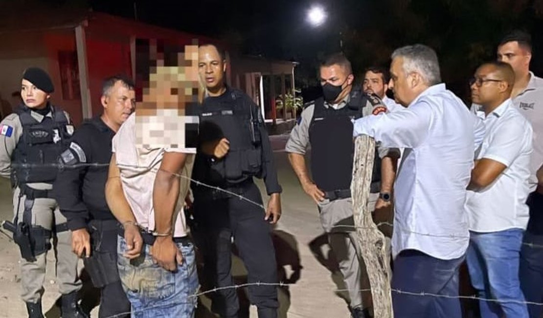 Suspeito de sequestro, envolvido em vários crimes em Arapiraca é capturado pela polícia