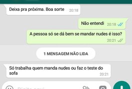 Candidata a vaga de emprego em shopping diz ter sido assediada em mensagem durante entrevista