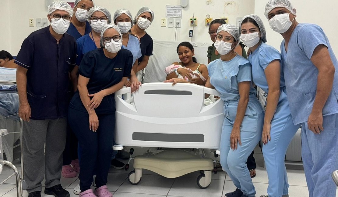 Primeiro bebê nascido em 2026 na rede pública estadual é menina