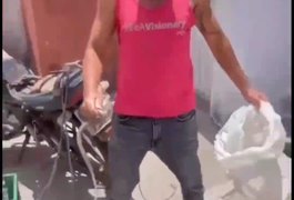 Vídeo. Homem se surpreende ao encontrar cobra dentro de moto na zona rural de Arapiraca