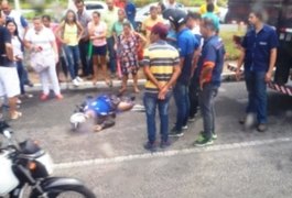 Colisão entre caminhão e moto deixa um motociclista morto no Tabuleiro do Martins, em Maceió