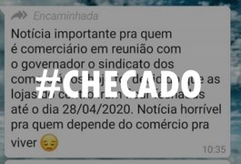 Governo de Alagoas não determinou fechamento de lojas até final de abril